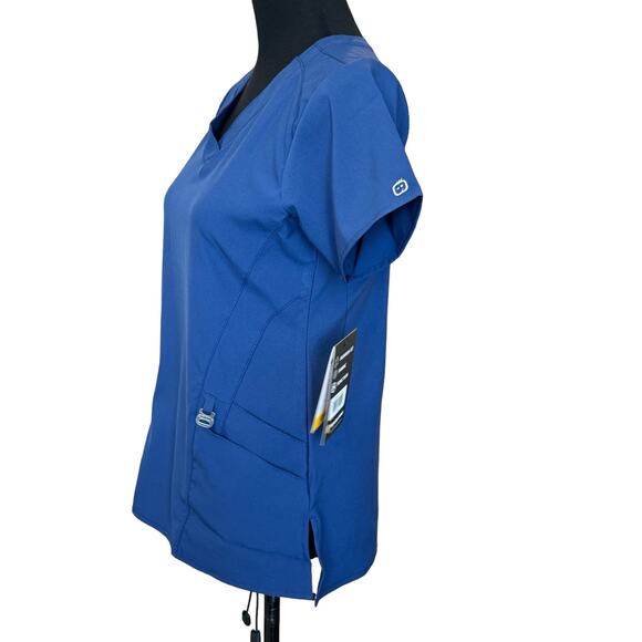 New ~ WONDER WINK W123 ~   Stylized V-Neck Scrub Top Size XS - Picture 6 of 11